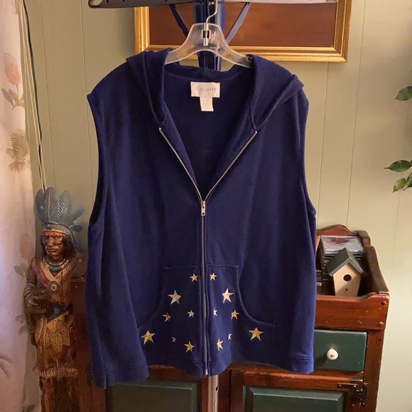 Sport Savvy sleeveless hoodie & capris set 1X - Picture 3 of 13